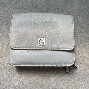 giani bernini purse cream colored cross body